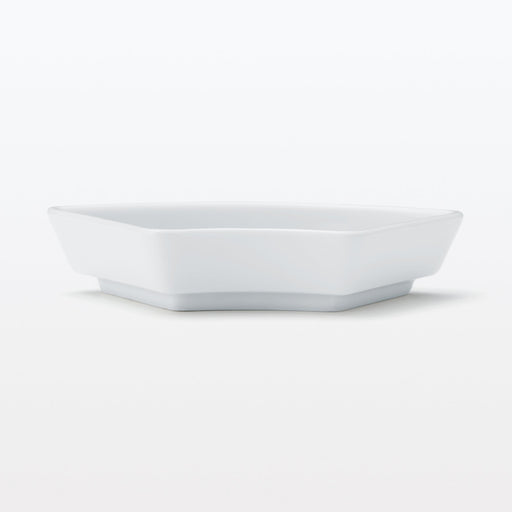 Hasami Ware Lucky Small Plate - Fan - White MUJI