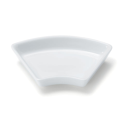 Hasami Ware Lucky Small Plate - Fan - White MUJI