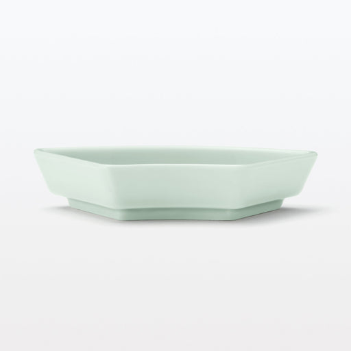 Hasami Ware Lucky Small Plate - Fan - Light Aqua MUJI