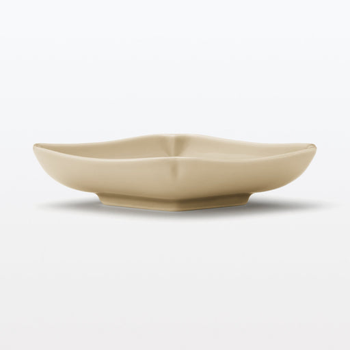 Hasami Ware Lucky Small Plate - Diamond - Steamed Chestnut MUJI