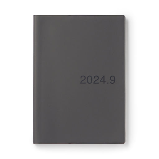 Monthly/Weekly Planner From August 2024 - Dark Gray A5 - Monday Start MUJI