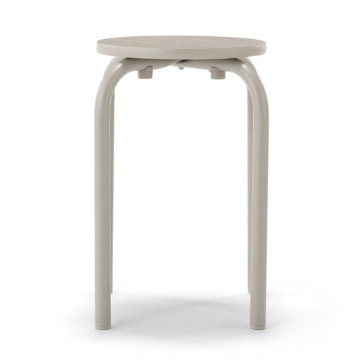 #wk 49 -imported- Steel Pipe Stacking Stool - Warm Grey MUJI