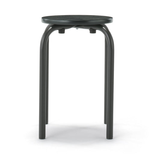 #wk 49 -imported- Steel Pipe Stacking Stool - Dark Grey MUJI