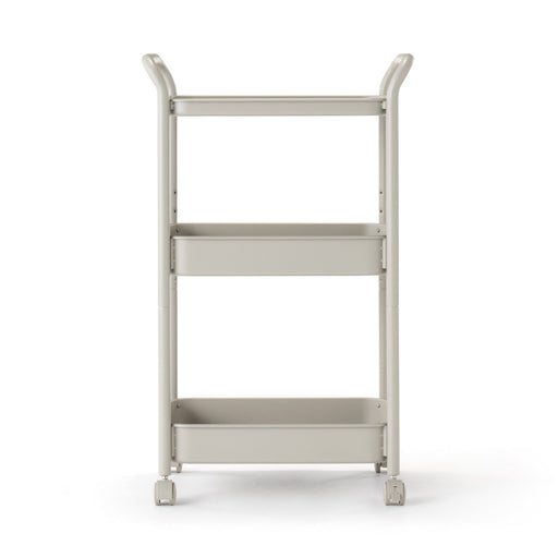 #wk 49 -imported- Steel Pipe Wheeled Rack Utility Cart - Warm Gray MUJI