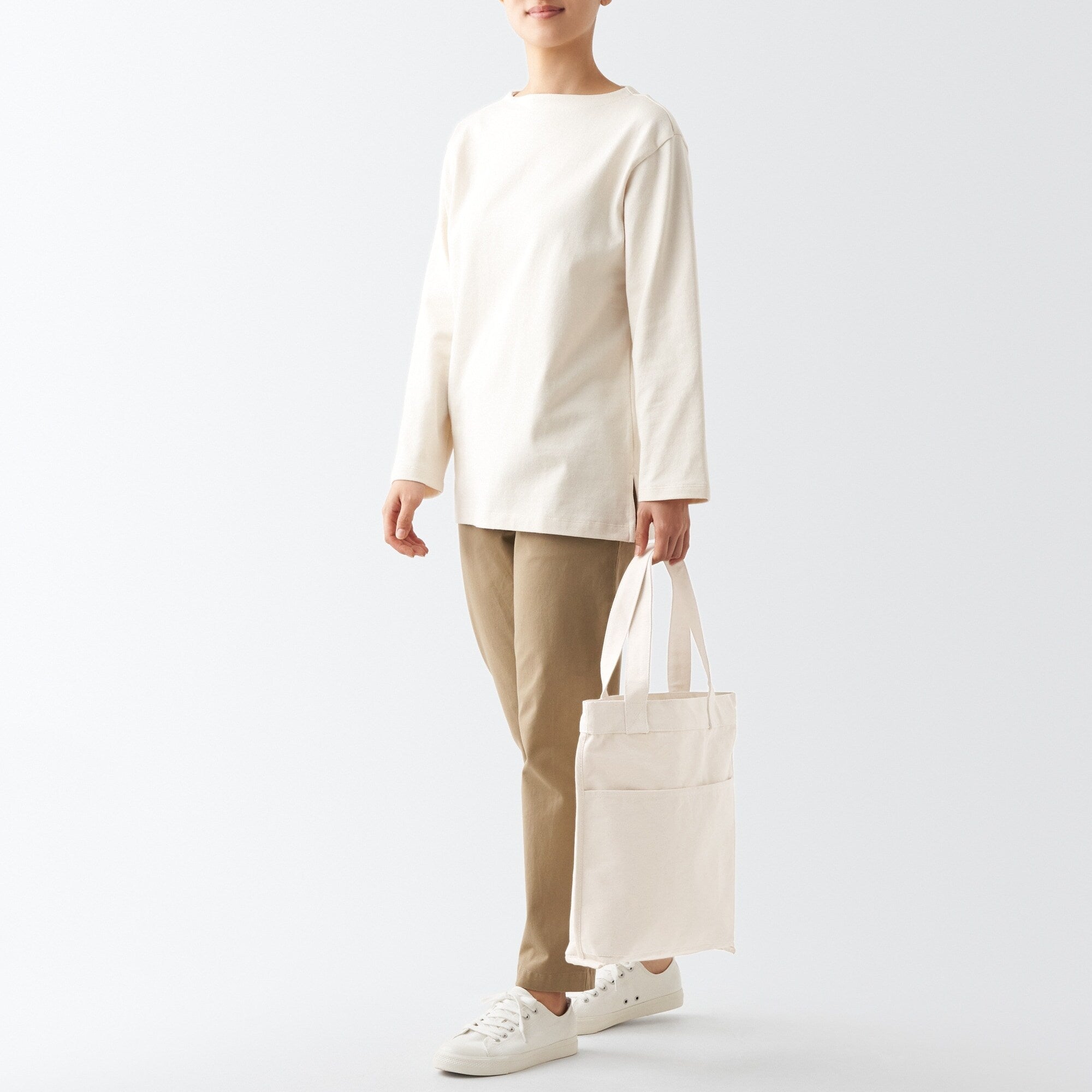 Canvas Tall Tote Bag | School Bags | MUJI USA