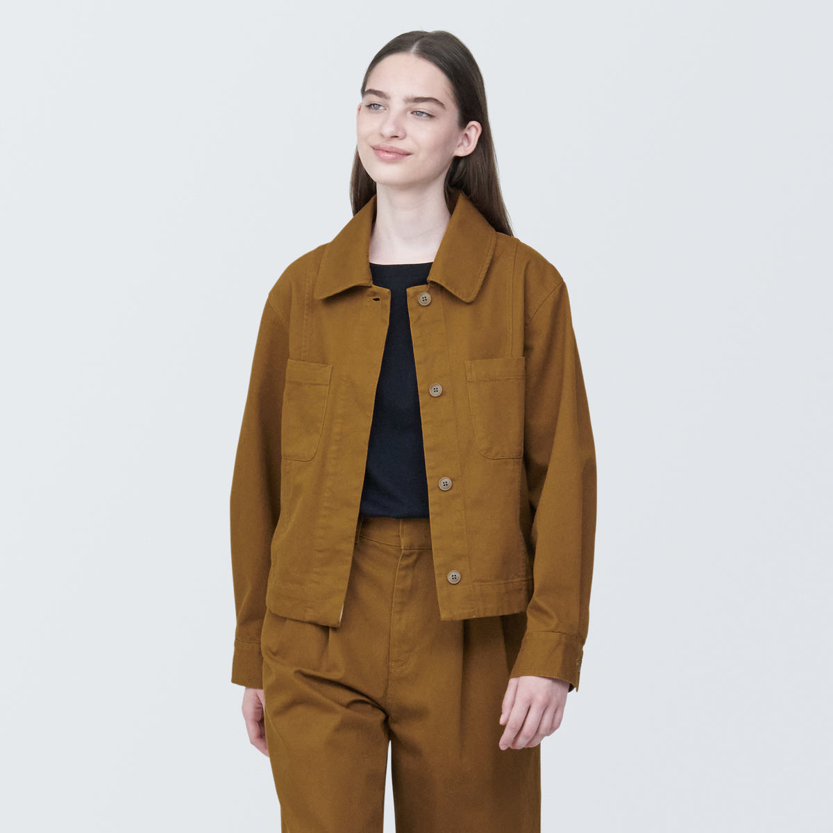 Women's Kapok Blend Shirt Jacket | Sustainable Fashion | MUJI USA