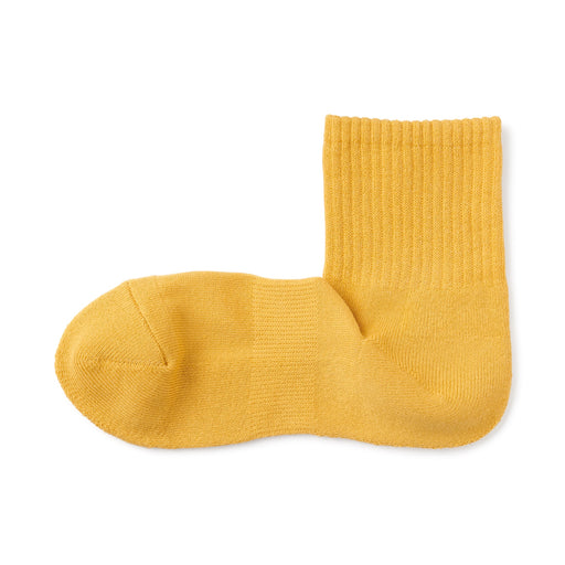 Right Angle Pile Short Socks Yellow MUJI