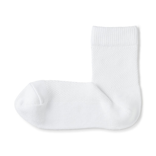 Right Angle Loose Top Loose Mesh Socks White 23-25cm (US W7-9 M5-7.5) MUJI