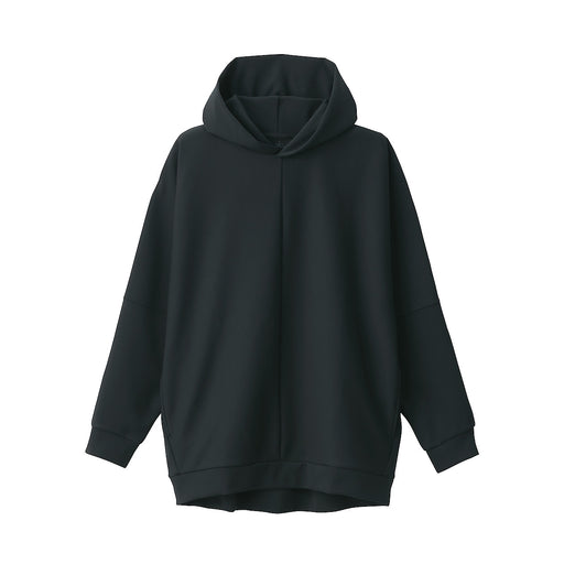 Labo Unisex Water Repellent Double Knitted Pullover Hoodie Black MUJI