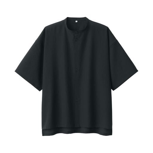 Labo Unisex Easy-Clean Short Sleeve Shirt Black MUJI