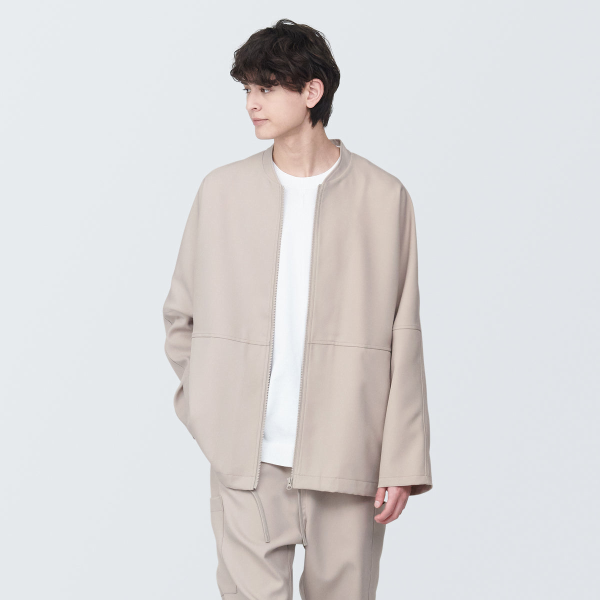 Labo Unisex Easy-Clean Zip-Up Blouson | Unisex Clothing | MUJI USA