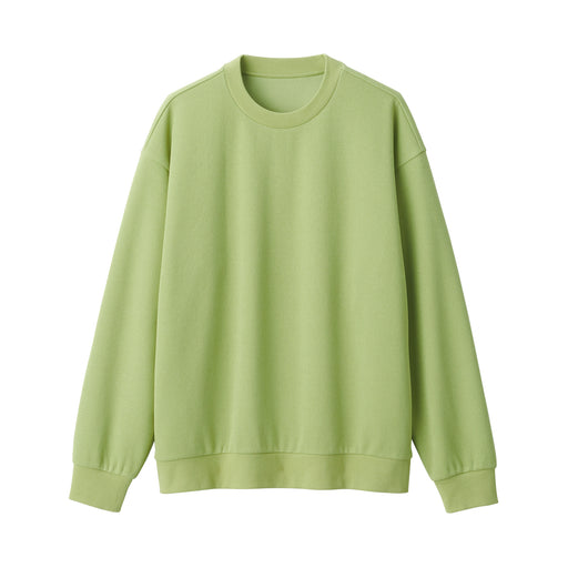 Men's Double Knitted Crew Neck Pullover Light Green MUJI