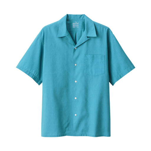 Men's Hemp Blend Short Sleeve Shirt Green MUJI