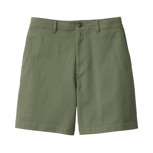 Men's Stretch Chino Short Pants Khaki Green MUJI