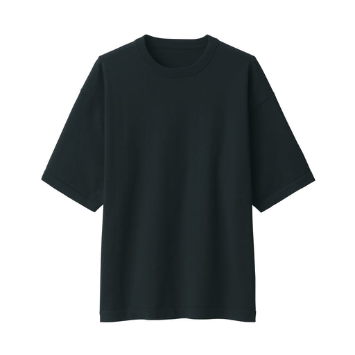 Men's Jersey Crew Neck Short Sleeve T-Shirt Black MUJI