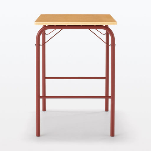 #wk 49 -imported- Steel Pipe Table - Burgundy MUJI