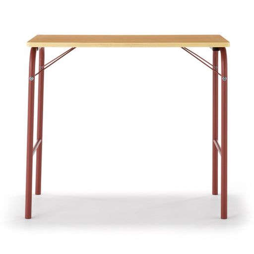 #wk 49 -imported- Steel Pipe Table - Burgundy MUJI