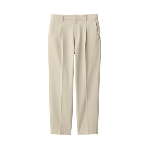 Women's Wrinkle Resistant Darted Tapered Pants Light Beige MUJI