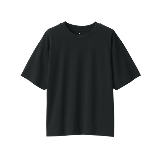 Women's Jersey Crew Neck Short Sleeve T-Shirt Black MUJI