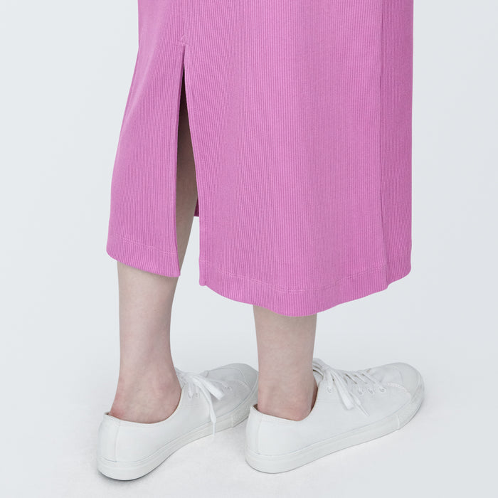 Esta Rose Pocket Ribbed Longline Midi Skirt