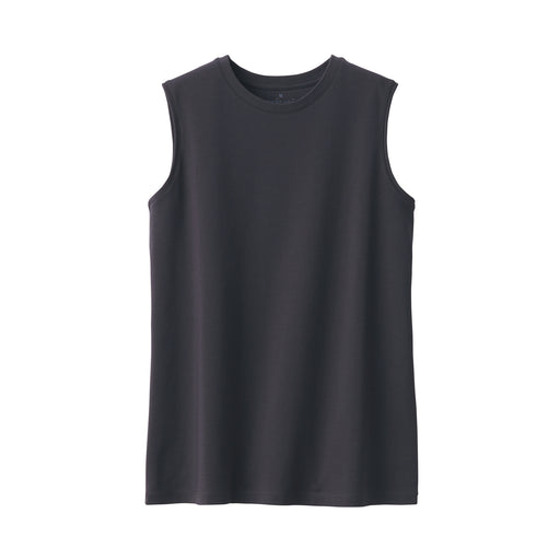 Women's Anti-Sweat Stain Sleeveless T-Shirt Dark Gray MUJI