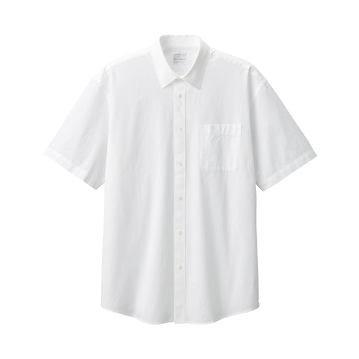#WK24 (KAT) - Men's Washed Broadcloth Short Sleeve Shirt AC1VV24S White MUJI