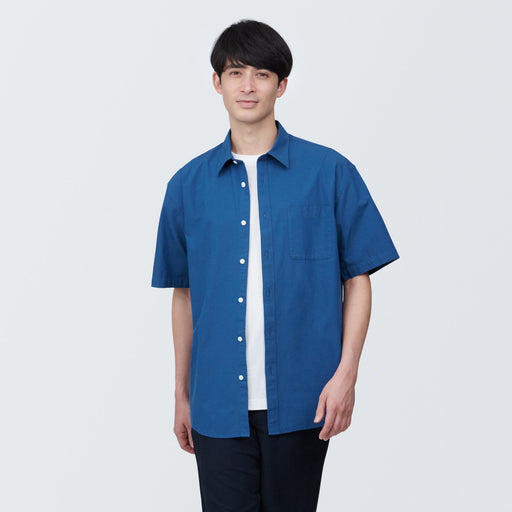 Men's Washed Broadcloth Short Sleeve Shirt MUJI