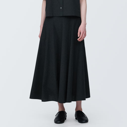 Women's Cool Touch Broadcloth Flared Skirt MUJI