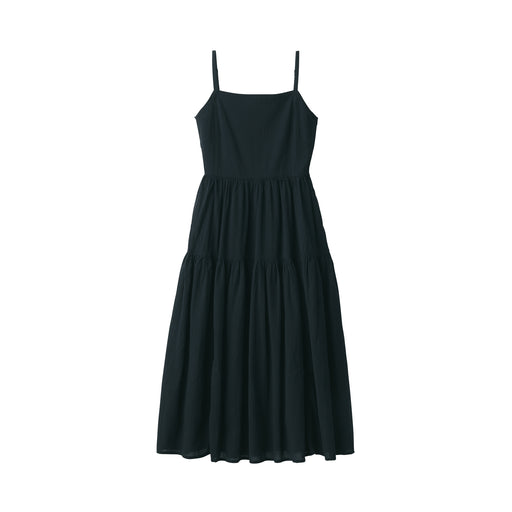 Women's High Twisted Veil Camisole Dress Black MUJI