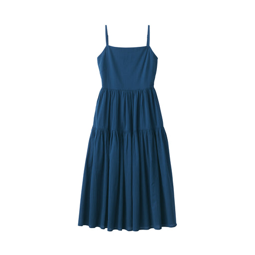 Women's High Twisted Veil Camisole Dress Navy MUJI