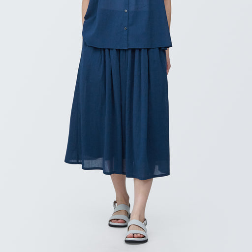 Women's High Twisted Veil Gathered Skirt MUJI