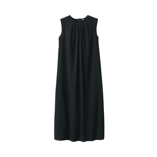 Women's High Twisted Veil Sleeveless Dress Black MUJI