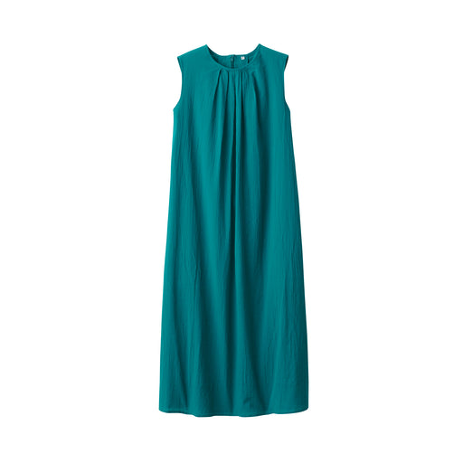 Women's High Twisted Veil Sleeveless Dress Green MUJI