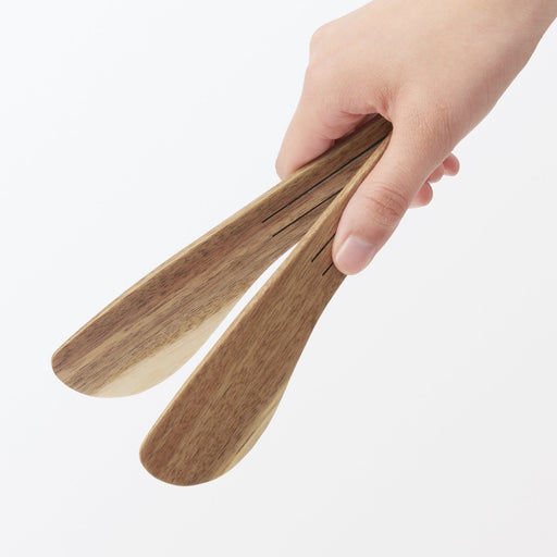 #WK44 -imported- Acacia Foldable Tongs Small MUJI