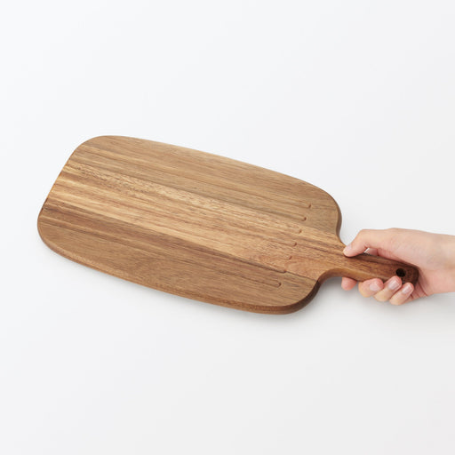 #WK44 Acacia Double-Sided Cutting Board with Handle - Large MUJI