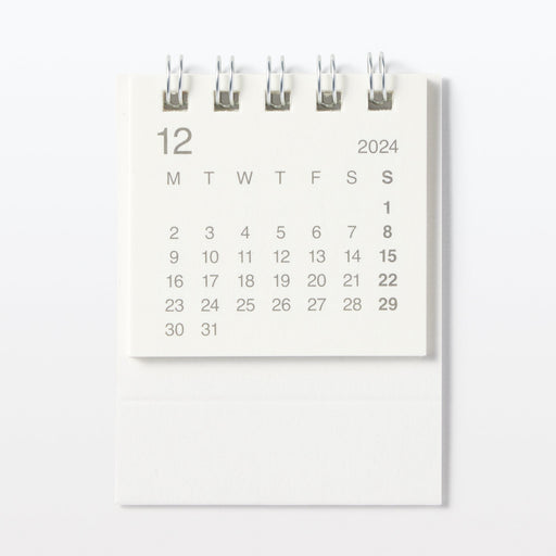 2025 Bagasse Paper Mini Desktop Calendar MUJI