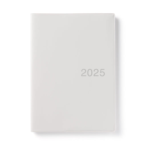 Monthly/Weekly Planner From December 2024 - White Gray B5 - Monday Start MUJI