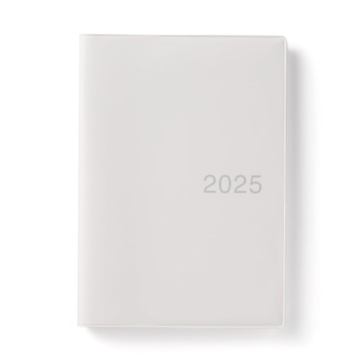 Monthly/Weekly Planner From December 2024 - White Gray B6 - Monday Start MUJI