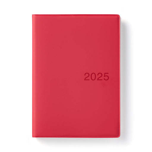 Monthly/Weekly Planner From December 2024 - Red A6 - Monday Start MUJI