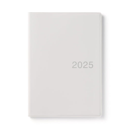 Monthly Planner From December 2024 - White Grey A5 - Monday Start MUJI