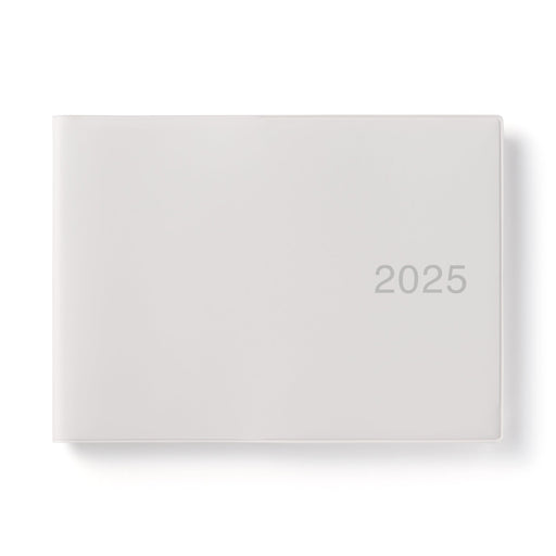 Half Size Monthly/Weekly Planner From December 2024 - White Gray B5 - Monday Start MUJI