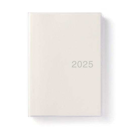 Viewable-At-Once Monthly/Daily Planner From December 2024 - White A5 - Monday Start MUJI