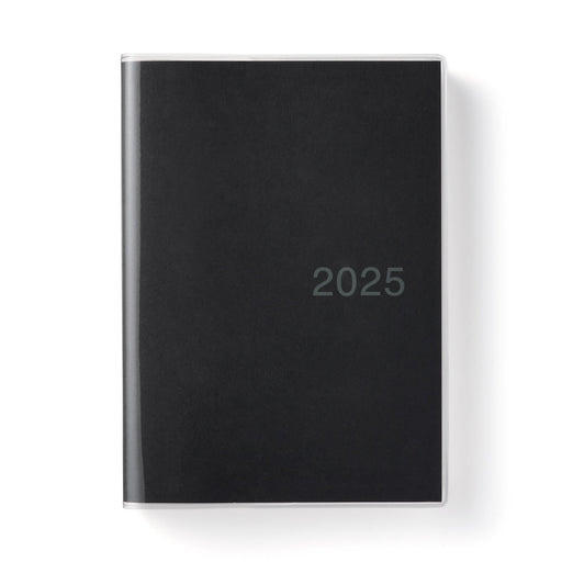 Viewable-At-Once Monthly/Daily Planner From December 2024 - Black B6 - Monday Start MUJI