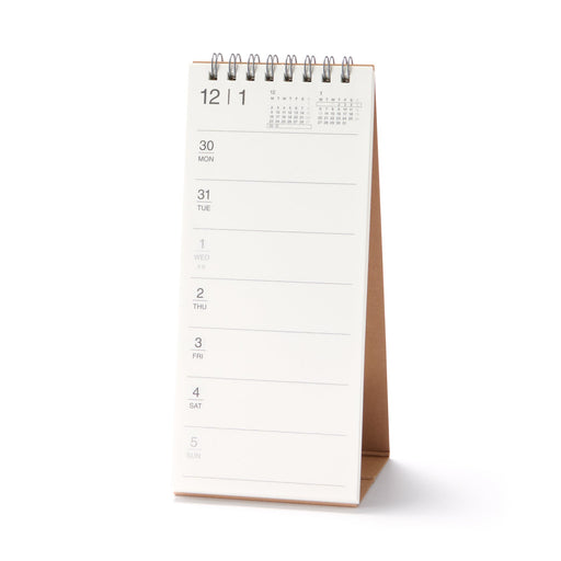 2025 Vertical Weekly Desktop Flip Calendar MUJI