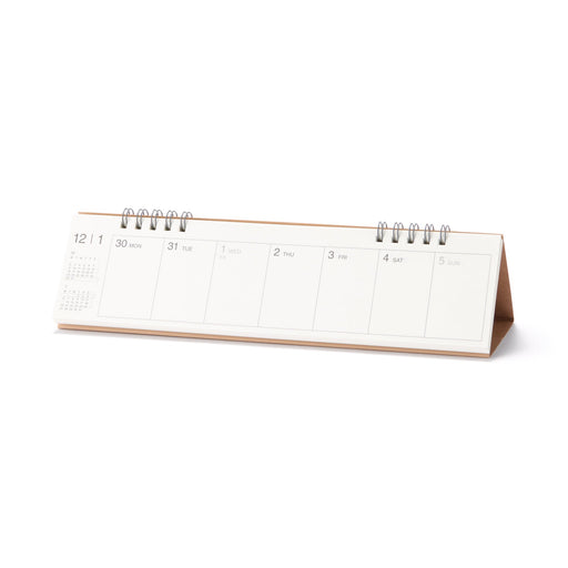 2025 Horizontal Weekly Desktop Flip Calendar MUJI