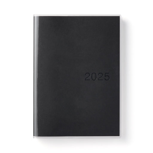 Vertical Monthly/Weekly Planner From December 2024 - Black B6 - Monday Start MUJI