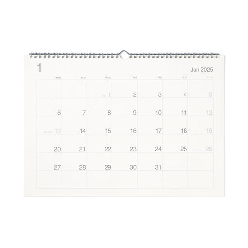 2025 Bagasse Paper Horizontal Wall Calendar A3 MUJI