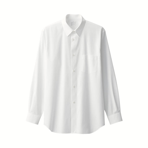 Men's Non-Iron Button Down Shirt White MUJI