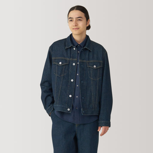 Men's Kapok Blend Denim Jacket MUJI