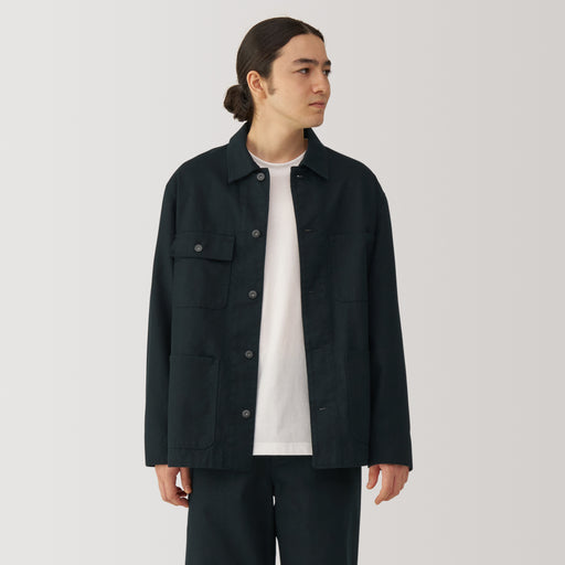 Men's Kapok Blend Canvas Coverall Jacket MUJI